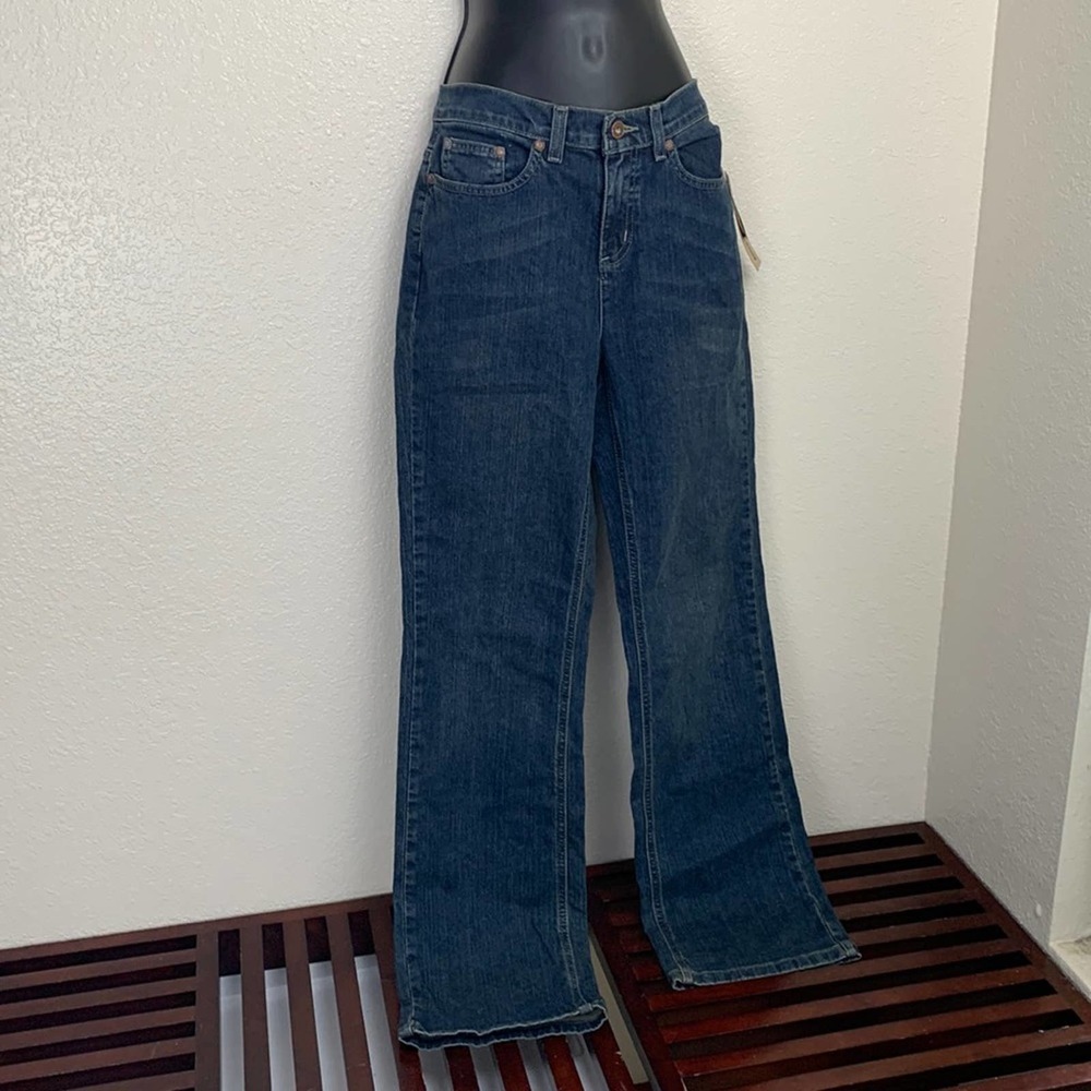 DKNY stretch East Village straight leg jeans.